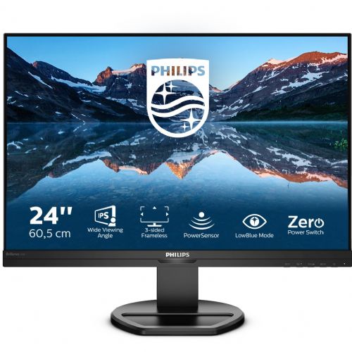 Monitor Philips B Line 240B9 61,2 cm (24,1"), 1920x1200 (WUXGA), IPS, 300 cd/m2,16:10 WUXGA IPS 4ms 75Hz HDMI DVI VGA DP zvočnik črn