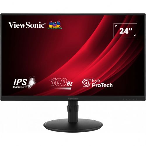 Monitor ViewSonic VG2408A-MHD 60,45 cm (23,8"), 1920x1080 (FHD), IPS, 250cd/m2, 16:9, 5ms, 100Hz, HDMI VGA DP zvočnik Pivot Black