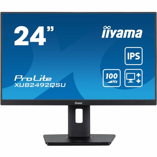 Monitor IIYAMA ProLite XUB2492QSU-B1 60,96cm (24") 2560 x 1440 (WQHD), 300cd/m2, IPS 100Hz HDMI/DP zvočniki