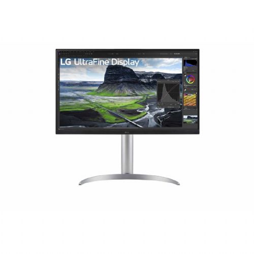 Monitor LG UltraFine 27UQ850V-W 68,58 cm (27"), 3840x2160 (4K UHD), IPS, 400 cd/m2, 16:9 5ms 60Hz HDR400 HDMI DP USB-C 90W, zvočnik Pivot Silver