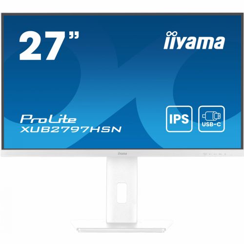 Monitor Iiyama XUB2797HSN-W2 68,6 cm (27"), 16 9 HDMI+DP+USB-C 65W, ploski zaslon (TFT/LCD)