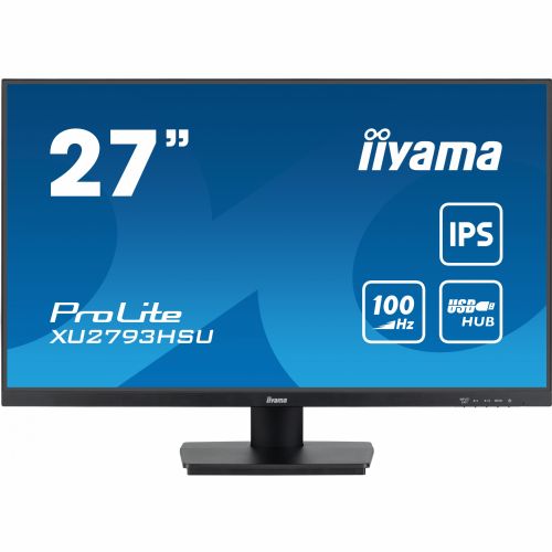 Monitor Iiyama ProLite XU2793HSU-B6 68,58 cm (27"), 1920x1080 (FHD), 250cd/m2, 16:9, IPS, 1ms 100Hz HDMI DP USB zvočnik črn