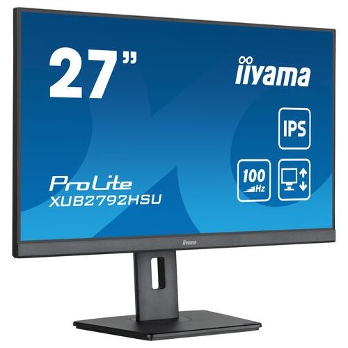 Monitor Iiyama ProLite XUB2792HSU-B6 68,58 cm (27"), 1920x1080 (FHD), 250cd/m2, 16:9 FHD IPS 100Hz 0,4ms HDMI DP Pivot VESA zvočnik črn 94133749
