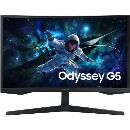 Monitor Samsung Odyssey G5 S27CG552EU 68,6 cm (27"), 2560 x 1440 (WQHD), 16:9 QHD ukrivljen 1ms 165Hz HDR10 HDMI DP črna