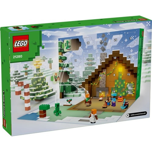 Adventni koledar Lego Minecraft 2025 (21280), 300 kock, od 7. let