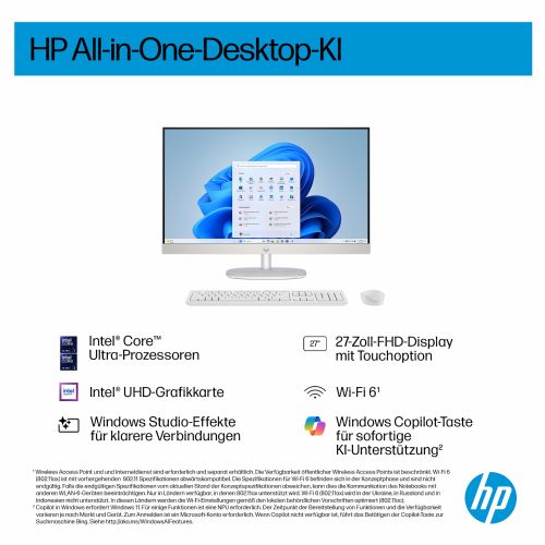 Večnamenski računalnik HP 27-cr2255ng CU5 225U/16GB/512SSD/W11 Home White