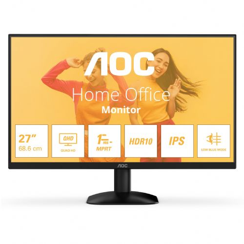 Monitor AOC Q27B35E 68,58 cm (27"), 2560 × 1440 (QHD), IPS, 75 Hz, 4 ms, 300 cd/m2, 16,7 milijuna 9821294831