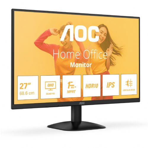 Monitor AOC Q27B35E 68,58 cm (27"), 2560 × 1440 (QHD), IPS, 75 Hz, 4 ms, 300 cd/m2, 16,7 milijuna 9821294831