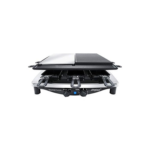 Steba Premium RC 8 Steel Deluxe Raclette roštilj, srebrno-crni