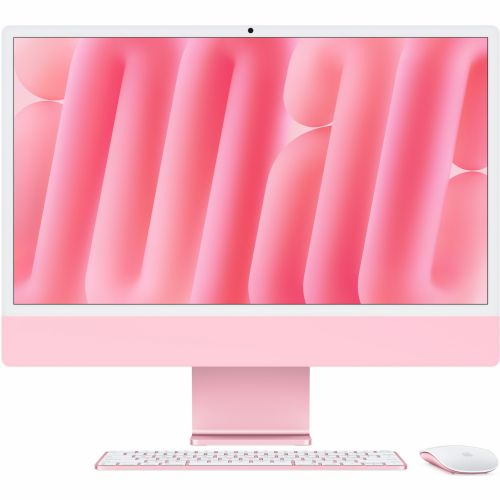 Računalnik AiO Apple iMac, 24-palčni, M4 z 10-jedrnim procesorjem in 10-jedrnim GPE-jem/24 GB/SSD 512 GB NVMe/59,7 cm (23,5"), 4,5K, 500 niti, Retina/MacOS, roza