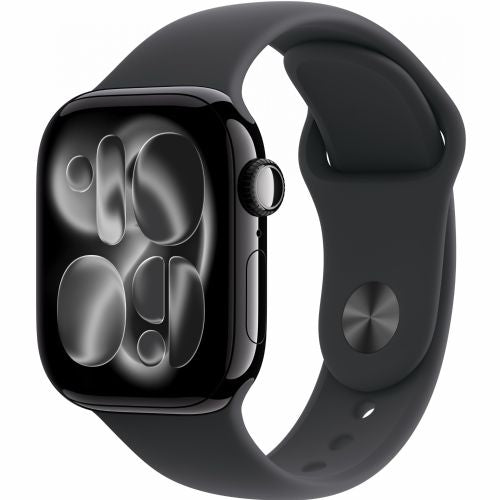 Pametna ura Apple Watch S11 Aluminium Cellular 42mm diamantno črna (športni pašček črn) S/M