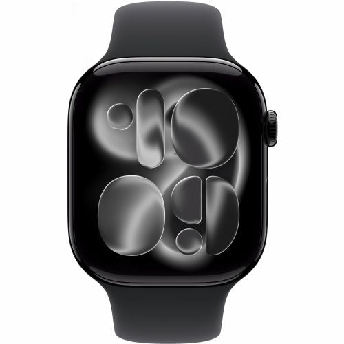 Pametna ura Apple Watch S11 Aluminium Cellular 46mm Diamantna črna (športni pašček črn) M/L