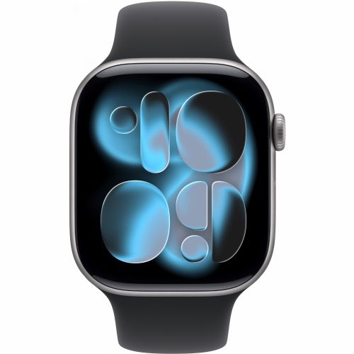 Pametna ura Apple Watch S11 Aluminium Cellular 46mm Space Gray (športni pašček črn) M/L