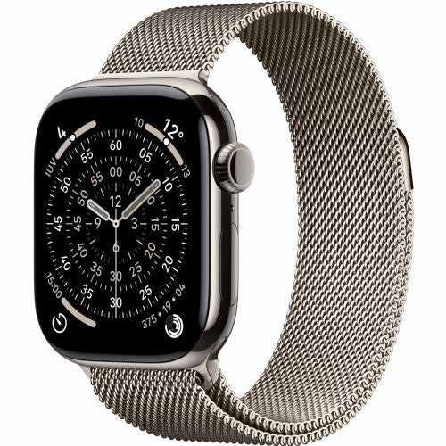 Pametna ura Apple Watch S11 Titan Natur Cellular 42mm (Milanaise Armband natur)