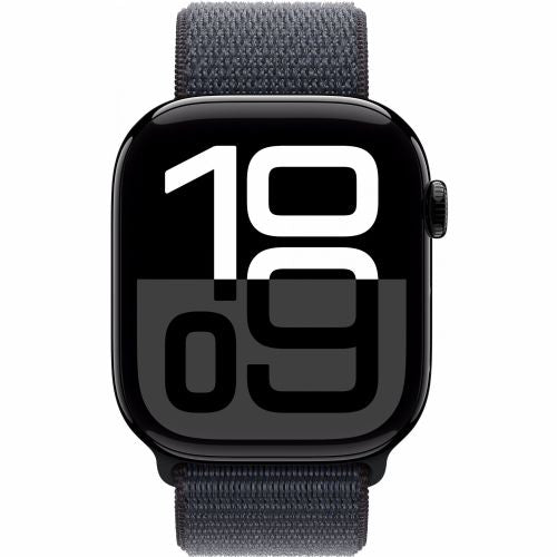 Apple Watch Series 10 GPS 46 mm jet črno aluminijasto ohišje s športno zanko za črnilo