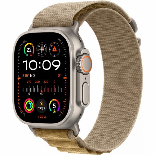 Pametna ura Apple Watch Ultra 2 (2024) LTE 49 mm ohišje iz naravnega titana z alpsko zanko M - mandljevo