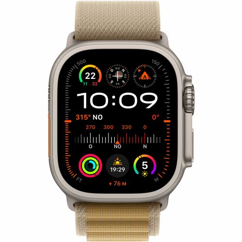 Pametna ura Apple Watch Ultra 2 (2024) LTE 49 mm ohišje iz naravnega titana z alpsko zanko M - mandljevo