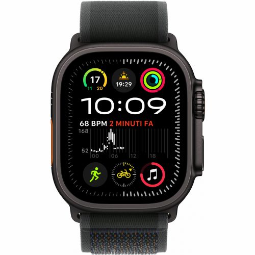 APPLE Watch Ultra 2 GPS + Cellular 49 mm črno ohišje iz titana s črno zanko za sledi - S/M