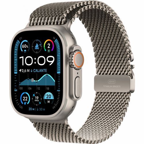 Pametna ura Apple Watch Ultra 2 GPS + Cellular 49 mm ohišje iz naravnega titana z milansko zanko iz naravnega titana - M