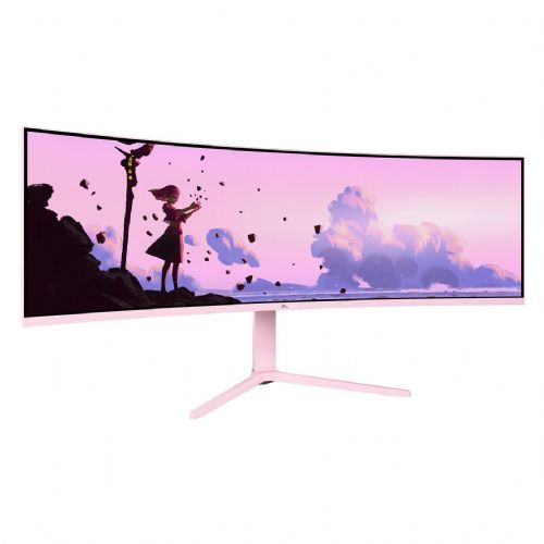 Monitor Arozzi TFT Nova 49" ukrivljen VA 165Hz DQHD HDR roza