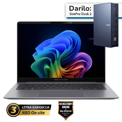 ASUS ExpertBook P5 14" (35,56 cm) WQXGA Core Ultra 5 226V 16GB 1TB Windows 11 Pro prijenosno računalo (P5405CSA-WB53D1X)