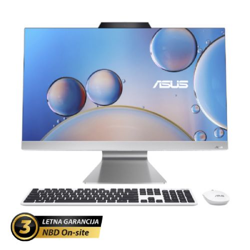 AIO računalnik ASUS F3702 27" (68,58cm) FHD Ryzen 5 7520U 16GB 512GB Windows 11 Pro tipkovnica + miška bel (F3702WFAK-WPE009X)
