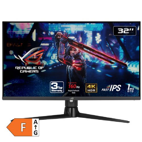 Monitor Asus Rog Strix XG32UQ 81,28 cm (32"), IPS, WLED, 4K, AG, 16:9, 160Hz, 1000:1, 600cd/m2, 2xHDMI, DP, 2xUSB 3.2 Type-A, črn (90LM08B0-B01170)