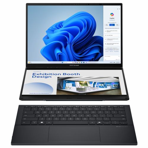 Prenosni računalnik Asus Zenbook Duo UX8406CA-QL055W, 14" WUXGA OLED zaslon na dotik, Intel Core Ultra 9 285H, 16GB RAM, 1TB SSD, DE, Windows 11 Home