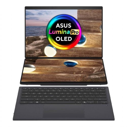 Prenosni računalnik Asus Zenbook Duo UX8407AA-SN094X Intel Core Ultra X9, 32GB RAM, 2TB SSD, 2x 14" 3K OLED zaslon, Windows 11 Pro