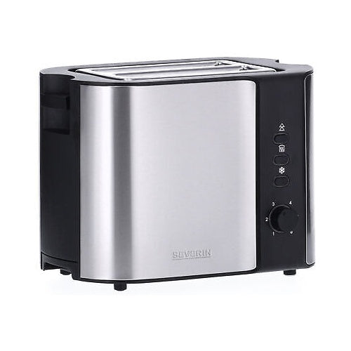 Severin AT 2589 automatski toster, 800 W, za 2 kriške tosta, nehrđajući čelik/crna
