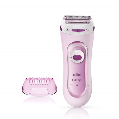Brivnik Braun Silk-épil LS5100, suha in mokra uporaba, torbica, roza
