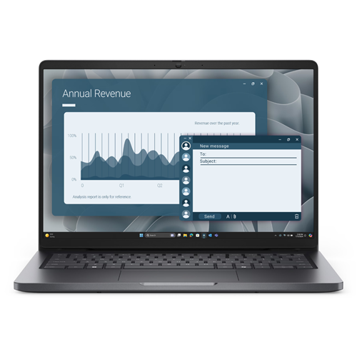 Dell Pro 14 PC14255 prijenosno računalo, Ryzen 5-220/16 GB/SSD 512 GB NVMe/35,56 cm (14"), FHD+/Radeon 740M/FPR BK/Win11Pro, sivo