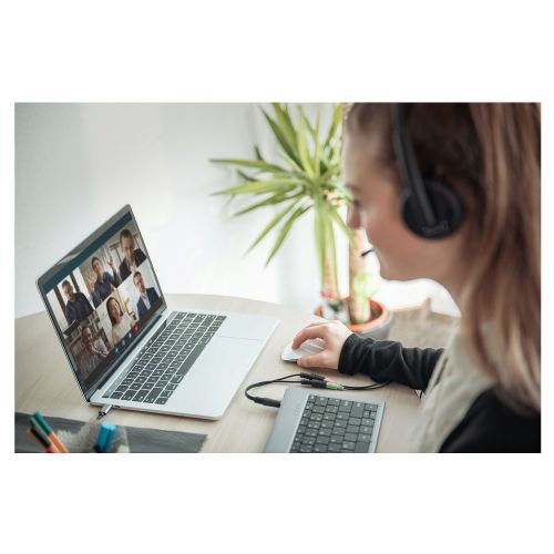 Slušalke DIGITUS na ušesa za pisarno z zmanjševanjem šuma, 3,5 mm stereo