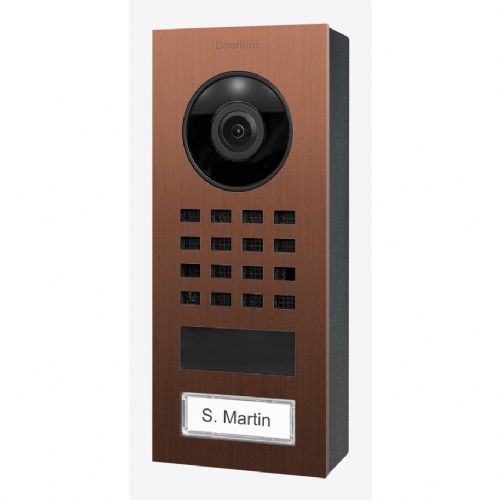 DoorBird D1101V nerjaveče jeklo V4A, brušeno, nadometno, bronasto