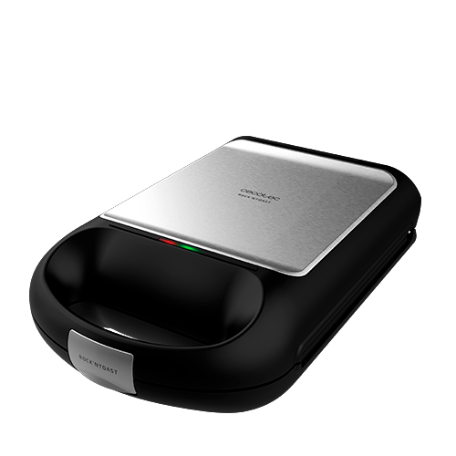 Družinski aparat za sendviče Cecotec Rock'nToast (nerjaveče jeklo/črna barva, 1500 W, za 4 osebe)