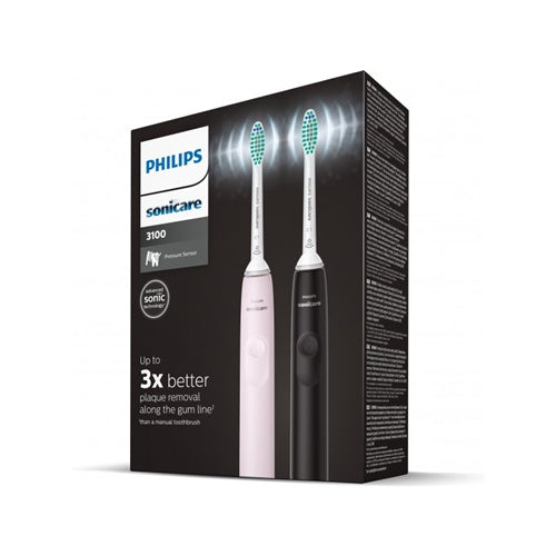 Električna zobna ščetka Philips Sonicare 3100 Series HX3675/15, črna/roza