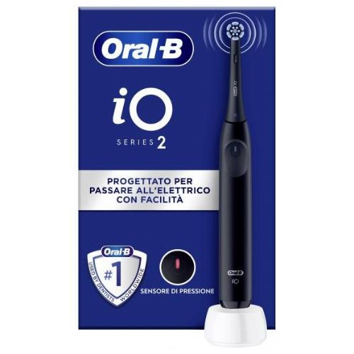 Električna zobna ščetka Oral-B iO2 Series 2 Night Black, 2D čiščenje, 3 programi, litij-ionska baterija, nadzor tlaka