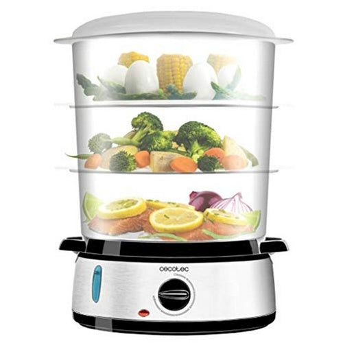 Električni parni kuhalnik Cecotec  Vapovita 3000 INOX (nerjaveče jeklo, 800 W, 3 x 3 litre)