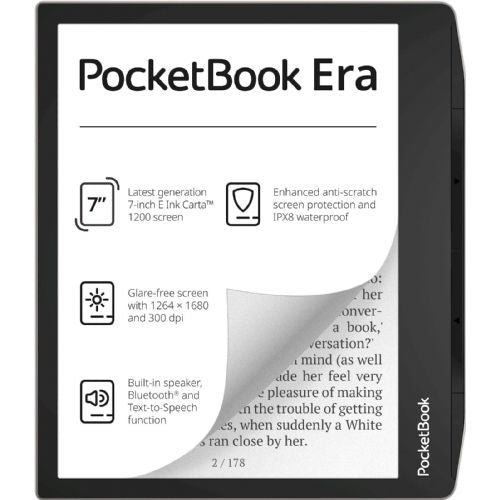 Elektronski bralnik PocketBook Era, 7", Wi-Fi, Bluetooth, srebrne barve (PB700-U-16-WW)