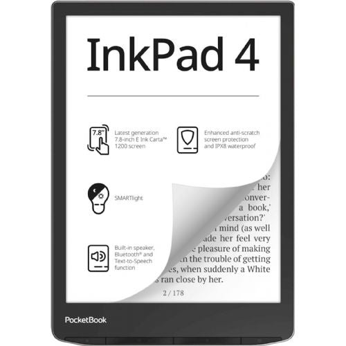 Elektronski bralnik PocketBook InkPad 4, srebrn PB743G-U-WW
