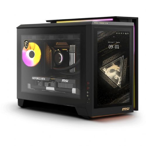 MSI MEG Vision X AI 2NVV7-009AT igraće računalo (crno/prozirno, Windows 11 Home 64-bit)