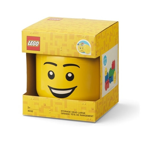 Glava za shranjevanje Lego  Happy Boy 8,5 l, zložljivo, polipropilen, brez BPA, rumena