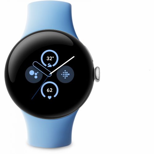 Pametna ura Google Pixel Watch 2 Wi-Fi, srebrna/modra