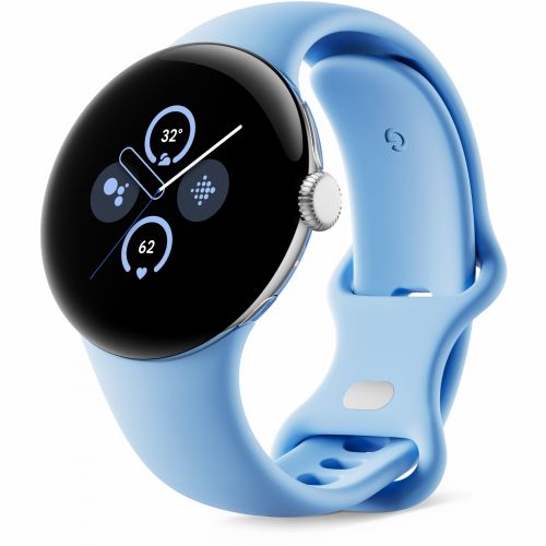 Pametna ura Google Pixel Watch 2 Wi-Fi, srebrna/modra