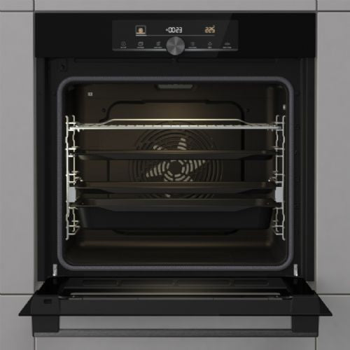 Vgradna pečica Gorenje BPS6747A06BG, 77 l, piroliza, Pizza funkcija 300 °C, BakeSensor, energijski razred A+, črne barve