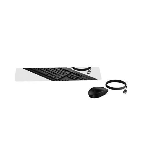 Tipkovnica HP 225 G2 žična USB komplet z miško, QWERTZ, črna, odporna na razlitje