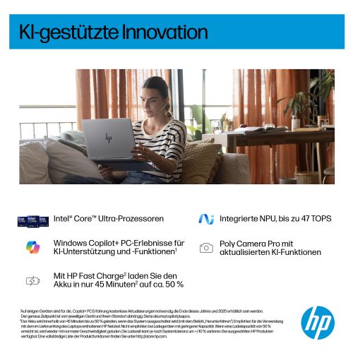 Prenosni računalnik HP OmniBook X Flip 16" 3K OLED zaslon na dotik, Intel Core Ultra 5 226V, 16 GB RAM, 512 GB SSD, DE, Windows 11 Home