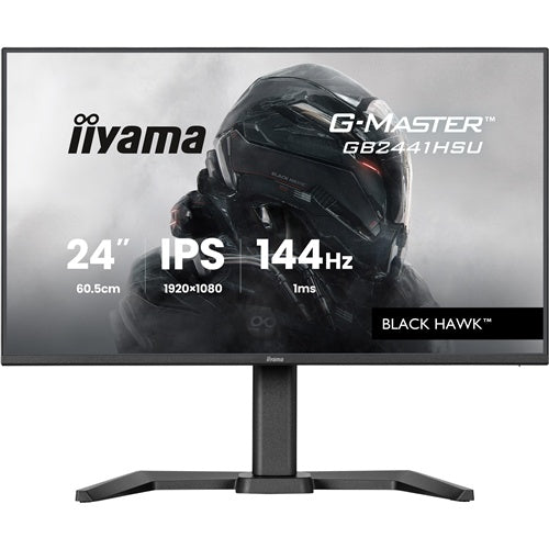 Iiyama G-Master GB2441HSU-B1 Black Hawk monitor (60,5 cm (23,8"), crni, FullHD, IPS, HDMI, DP, FreeSync, USB hub, podešavanje visine, 144Hz panel)