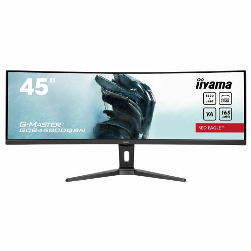 Monitor Iiyama G-MASTER GCB4580DQSN-B1 105.06 cm (45''), 5120x1440 (WQHD), VA, 450cd/m2,  32:9 165Hz 0,8ms HDMI DP USB-C 90W, RJ45 KVM LS črna