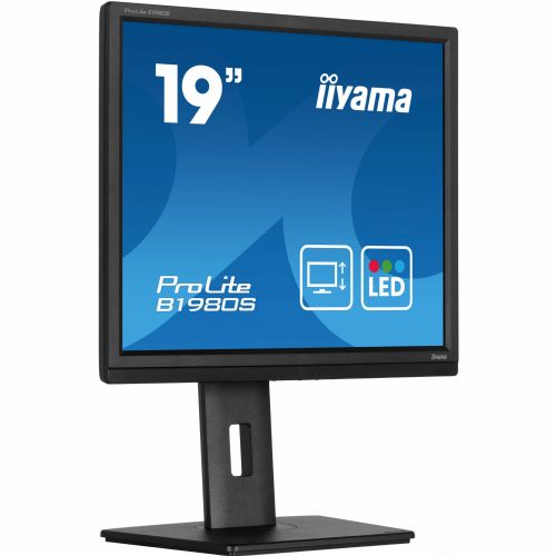 Monitor Iiyama ProLite B1980S-B1 48 cm (19"), SXGA, TN, HDMI, DP, ergonomsko stojalo, črna